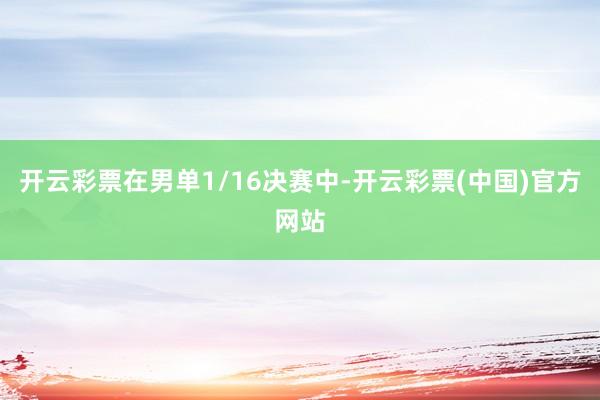 开云彩票在男单1/16决赛中-开云彩票(中国)官方网站