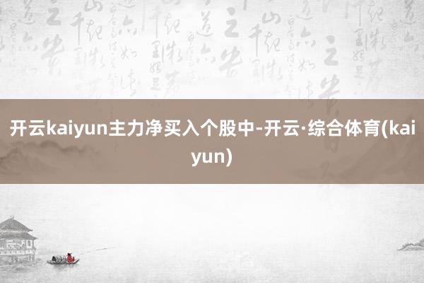 开云kaiyun　　主力净买入个股中-开云·综合体育(kaiyun)