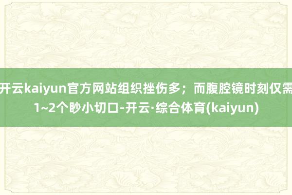 开云kaiyun官方网站组织挫伤多；而腹腔镜时刻仅需1~2个眇小切口-开云·综合体育(kaiyun)