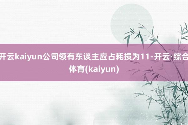 开云kaiyun公司领有东谈主应占耗损为11-开云·综合体育(kaiyun)