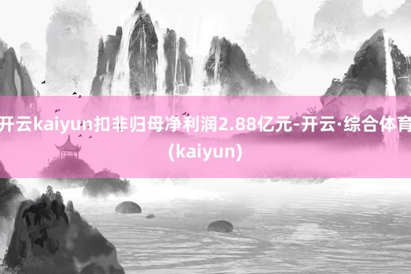 开云kaiyun扣非归母净利润2.88亿元-开云·综合体育(kaiyun)