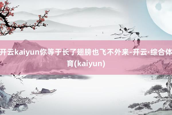 开云kaiyun你等于长了翅膀也飞不外来-开云·综合体育(kaiyun)